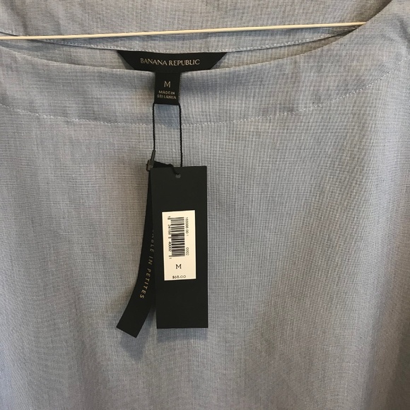 NWT Banana Republic rolled sleeve boat neck blouse - Picture 1 of 5